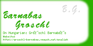 barnabas groschl business card
